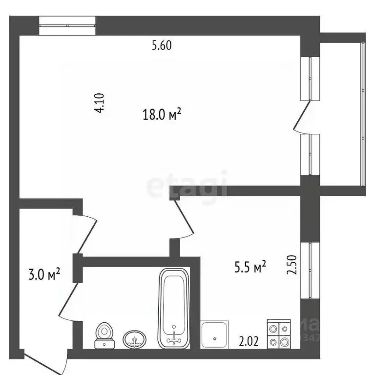 1-к кв. Архангельская область, Новодвинск ул. Советов, 9 (29.7 м) - Фото 0