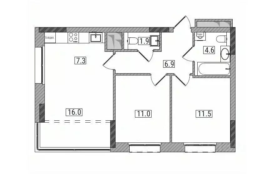 3-к кв. Кировская область, Киров Мелькомбинатовский проезд, 3 (59.2 м) - Фото 0
