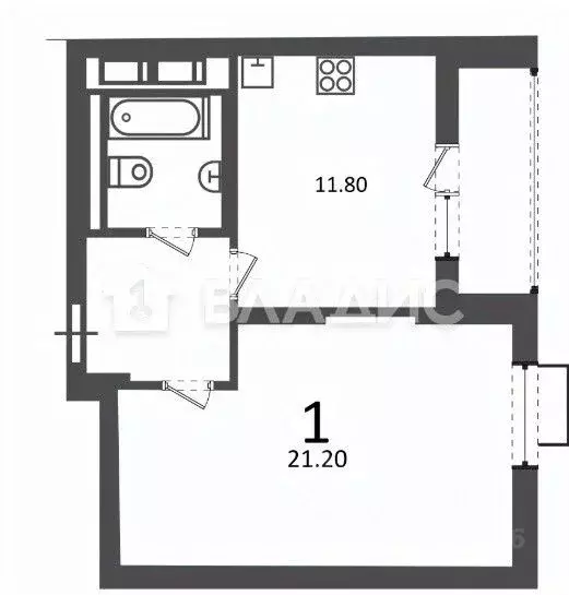 1-к кв. Москва Краснодонская ул., 50 (41.5 м) - Фото 2