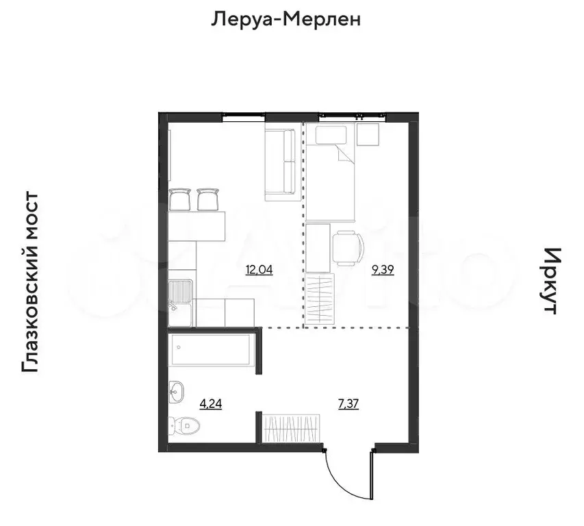 1-к. квартира, 33 м, 12/19 эт. - Фото 0