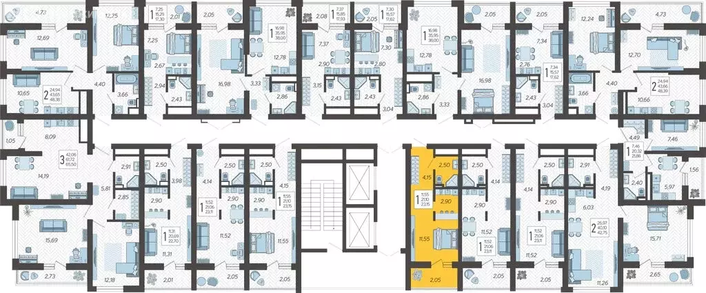 Квартира-студия: Сочи, микрорайон Бытха, Ясногорская улица, 16/2 к12 ... - Фото 2