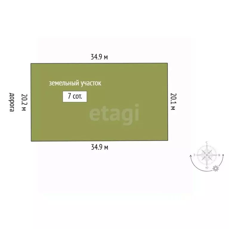 Участок в Тюменская область, Тюмень Ембаевское ТОО,  (7.0 сот.) - Фото 2