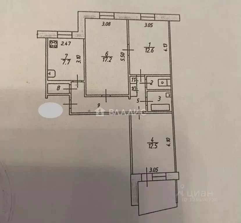 3-к кв. Владимирская область, Владимир ул. Растопчина, 59 (65.6 м) - Фото 2