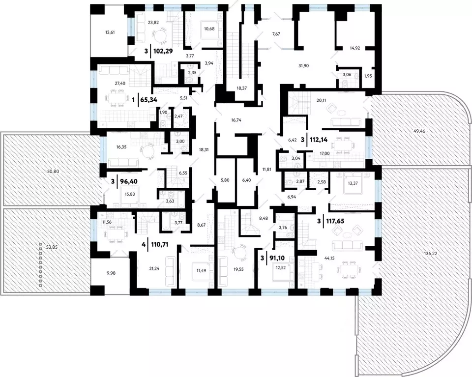 3-к кв. Тюменская область, Тюмень Тарманы мкр,  (117.65 м) - Фото 1