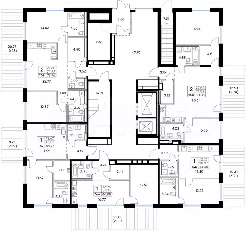 1-к. квартира, 47 м, 1/8 эт. - Фото 1