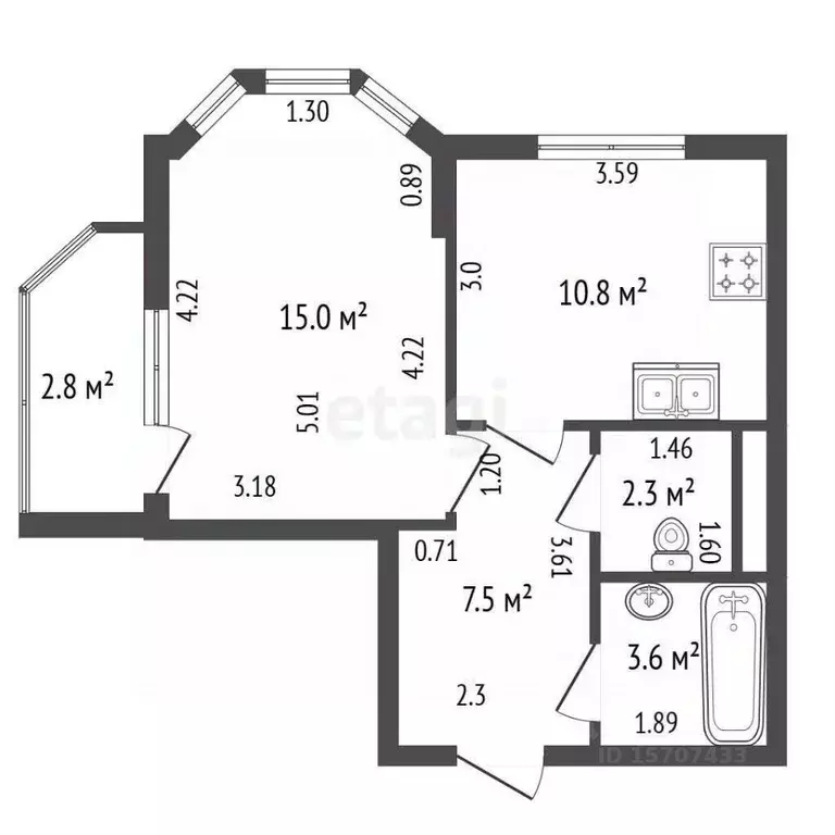 1-к кв. Санкт-Петербург пос. Парголово, ул. Валерия Гаврилина, 3к1 ... - Фото 2