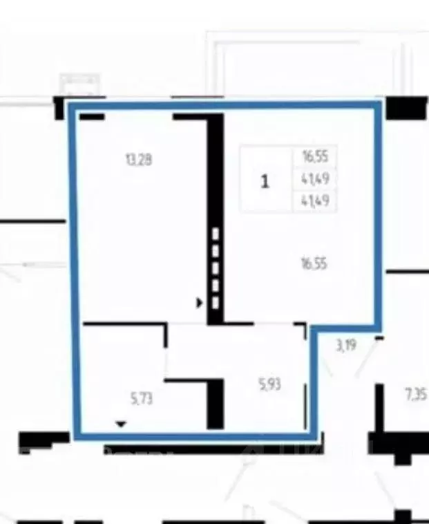 1-к кв. Волгоградская область, Волгоград бул. 30-летия Победы, 19В ... - Фото 1