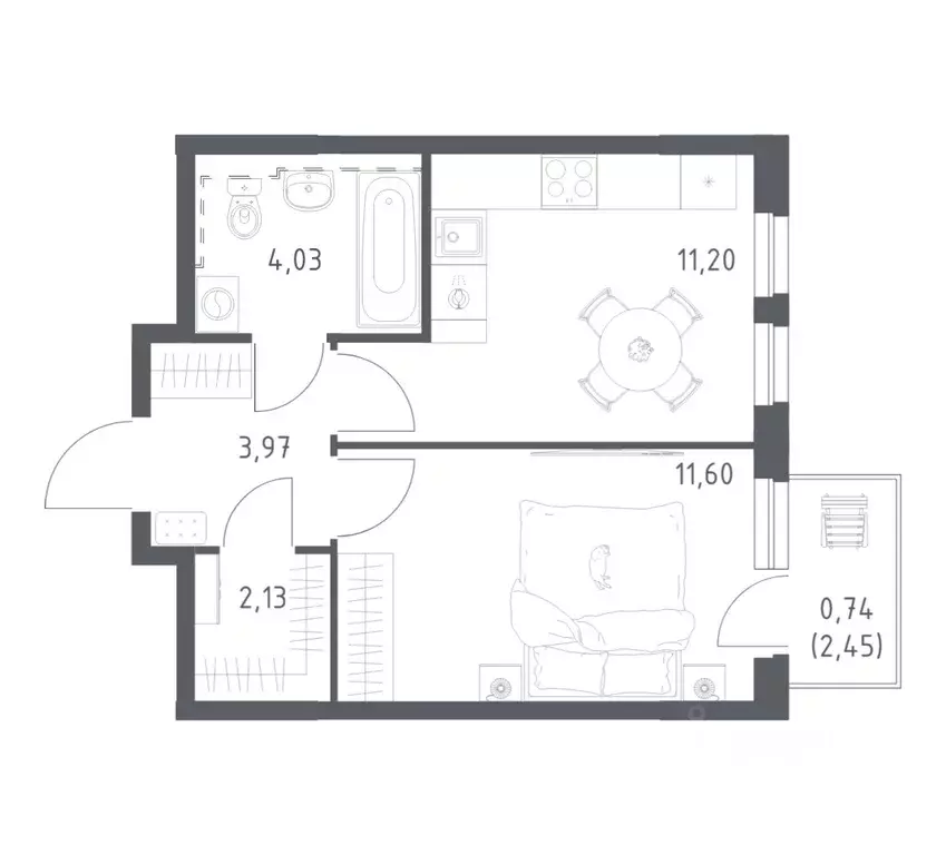 1-к кв. Башкортостан, Уфа Дема жилрайон, Новая Дема жилой комплекс, ... - Фото 0