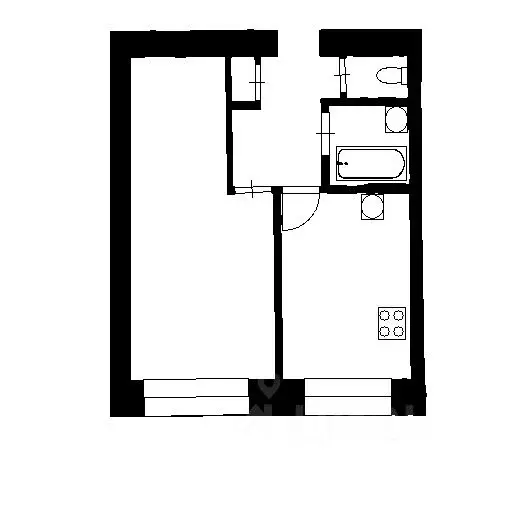 1-к кв. Санкт-Петербург Гражданский просп., 110К4 (30.7 м) - Фото 2