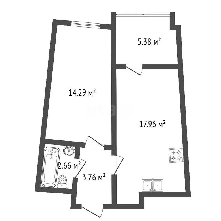 1-комнатная квартира: Санкт-Петербург, набережная Миклухо-Маклая, 3к1 ... - Фото 1