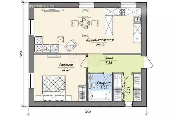 Дом в Тульская область, городской округ Тула, деревня Скорнево (78 м) - Фото 0