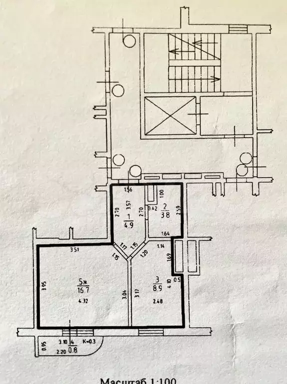 1-к. квартира, 34,3 м, 4/8 эт. - Фото 0