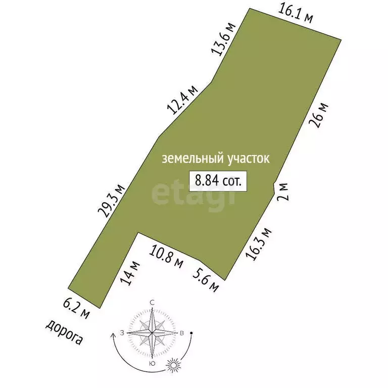 Участок в Ялуторовск, Дачная улица (9 м) - Фото 1