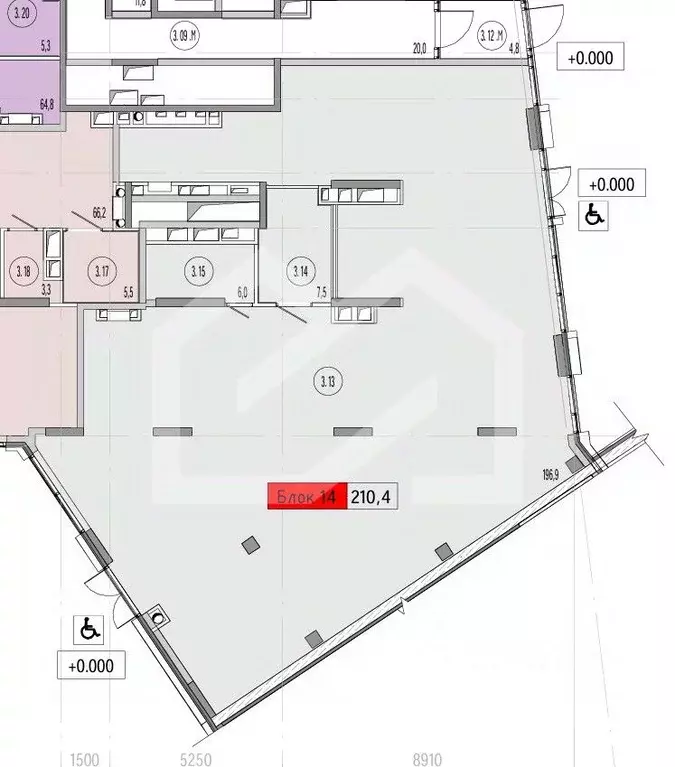 Торговая площадь в Москва Союз жилой комплекс, к3 (210 м) - Фото 2