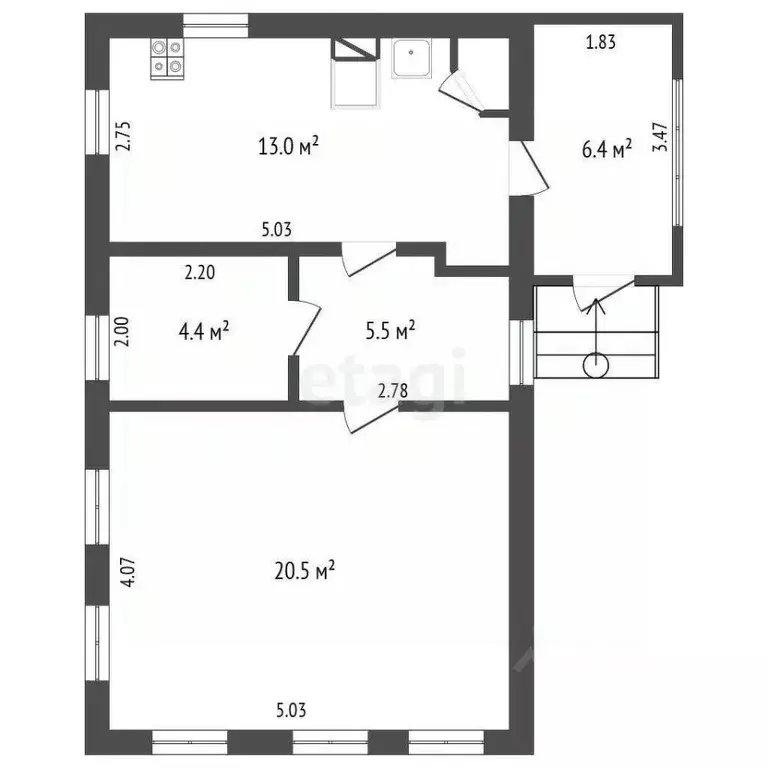 Дом в Омская область, Омск Порт-Артур мкр, ул. Таллинская, 50А (44 м) - Фото 2