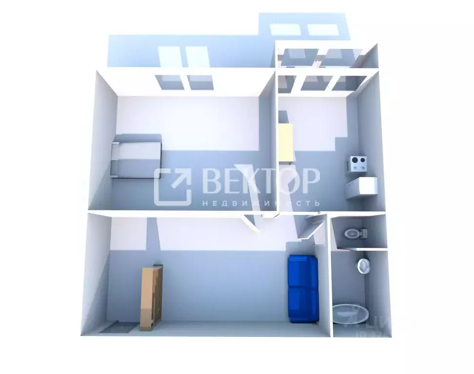 1-к кв. Ярославская область, Ярославль ул. Ньютона, 9 (61.1 м) - Фото 2