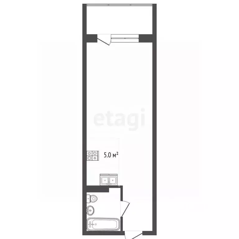 Студия Архангельская область, Архангельск ул. Никитова, 7/2 (33.1 м) - Фото 2