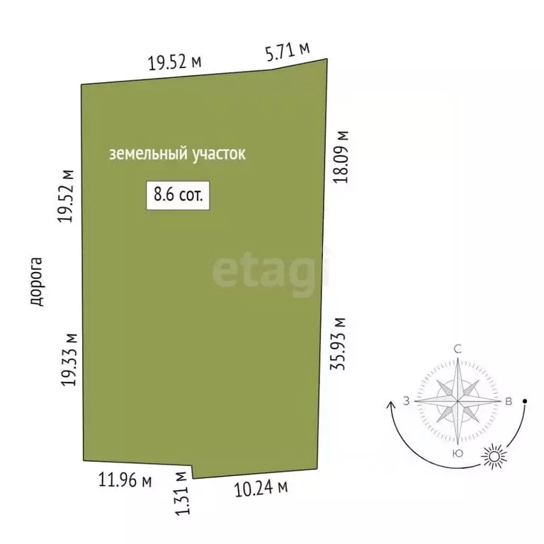 Участок в Ростовская область, Ростов-на-Дону 5-й Касательный пер. (8.6 ... - Фото 2