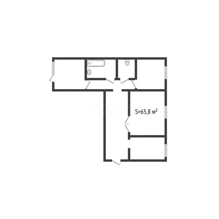 3-комнатная квартира: Бийск, улица Михаила Митрофанова, 10/1 (65.8 м) - Фото 1