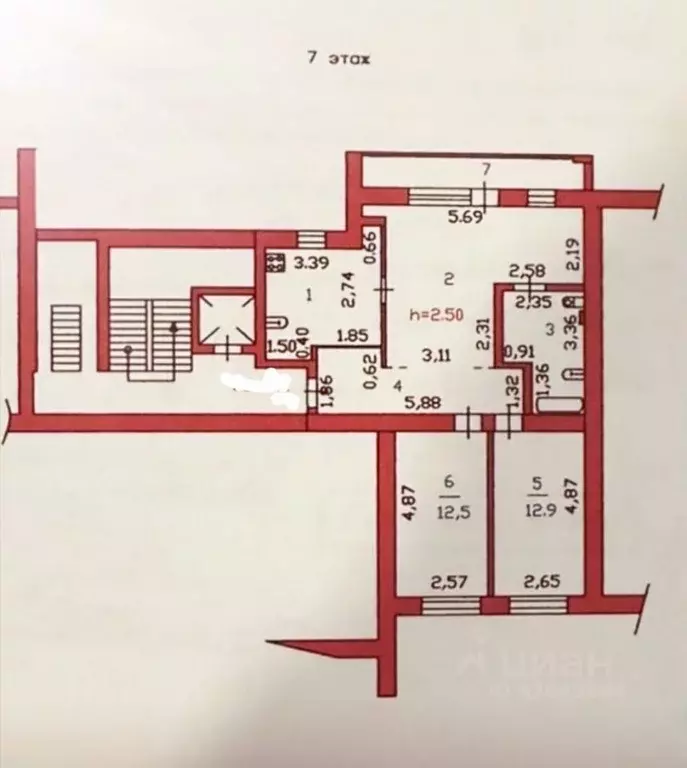 3-к кв. Пензенская область, Пенза ул. Калинина, 61 (71.1 м) - Фото 2