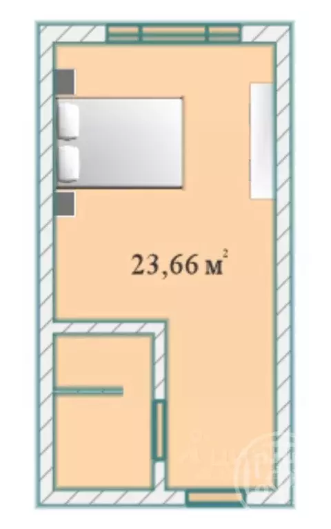 Студия Санкт-Петербург Пулковское ш., 14с7 (23.6 м) - Фото 2