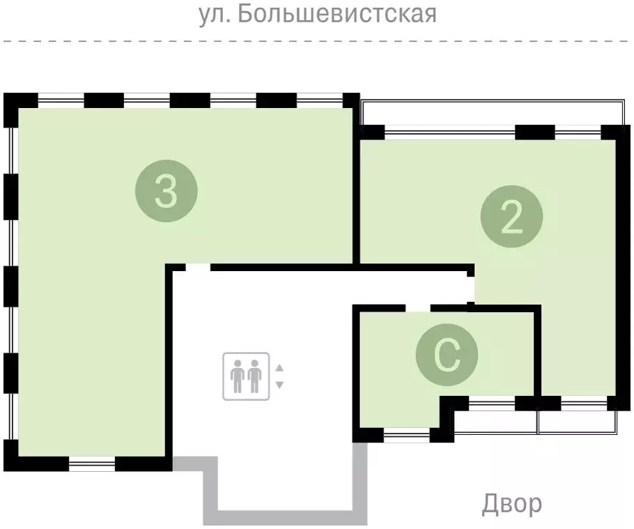 3-комнатная квартира: Новосибирск, Большевистская улица, 43/2с (82.78 ... - Фото 1
