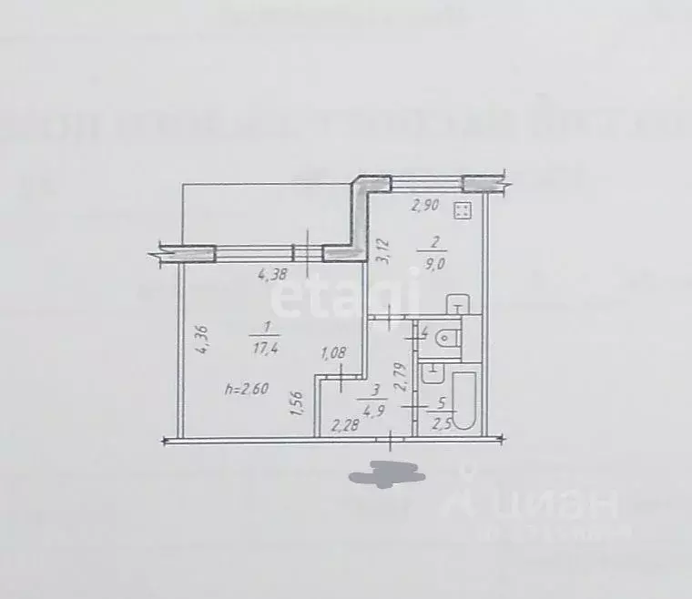 1-к кв. Хабаровский край, Хабаровск Барабинская ул., 5 (34.8 м) - Фото 2