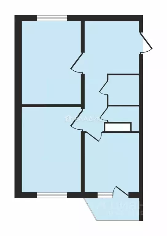 2-к кв. Ленинградская область, Всеволожский район, д. Новое Девяткино ... - Фото 2