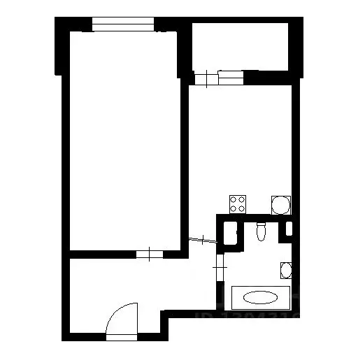 1-к кв. Санкт-Петербург ул. Крыленко, 1к1с4 (40.0 м) - Фото 2
