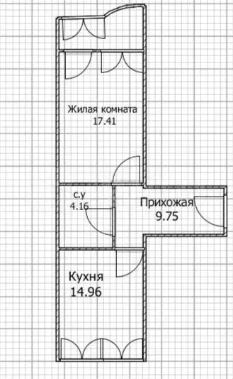 1-к. квартира, 46,4 м, 13/17 эт. - Фото 0