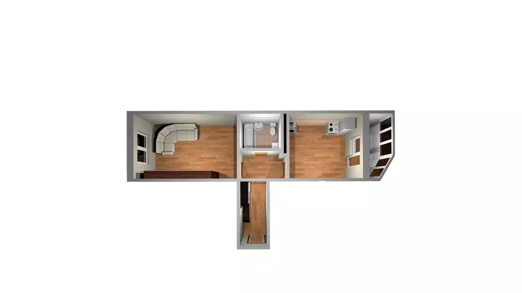 1-комнатная квартира: Орёл, Зареченская улица, 2к1 (45 м) - Фото 1