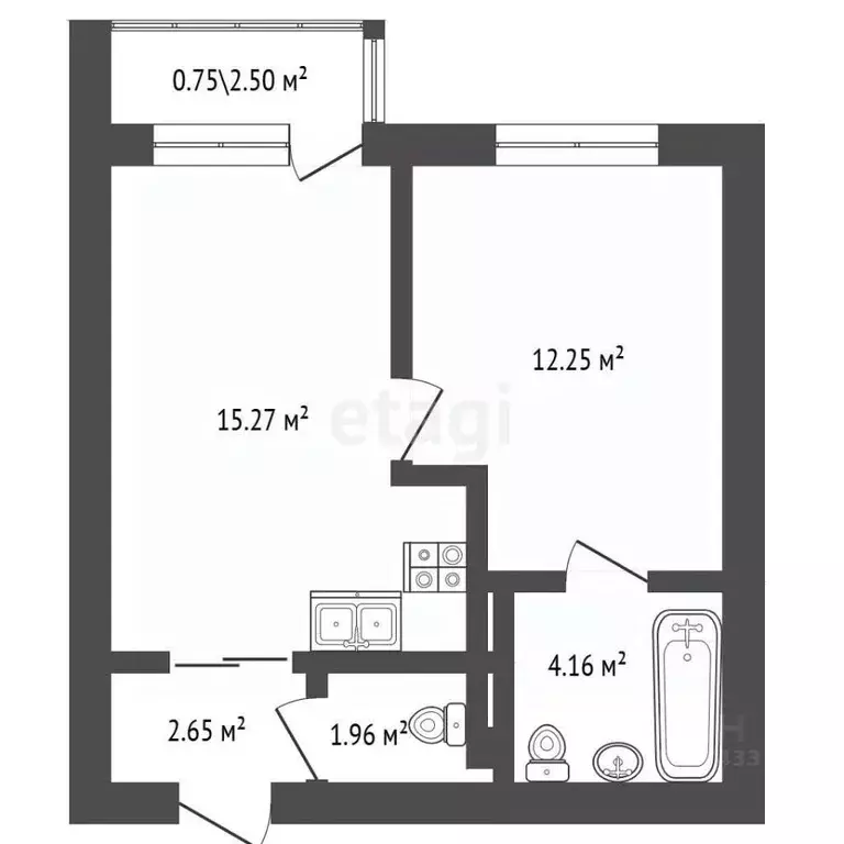 1-к кв. Санкт-Петербург, Санкт-Петербург, Пушкин ул. Камероновская, 16 ... - Фото 2