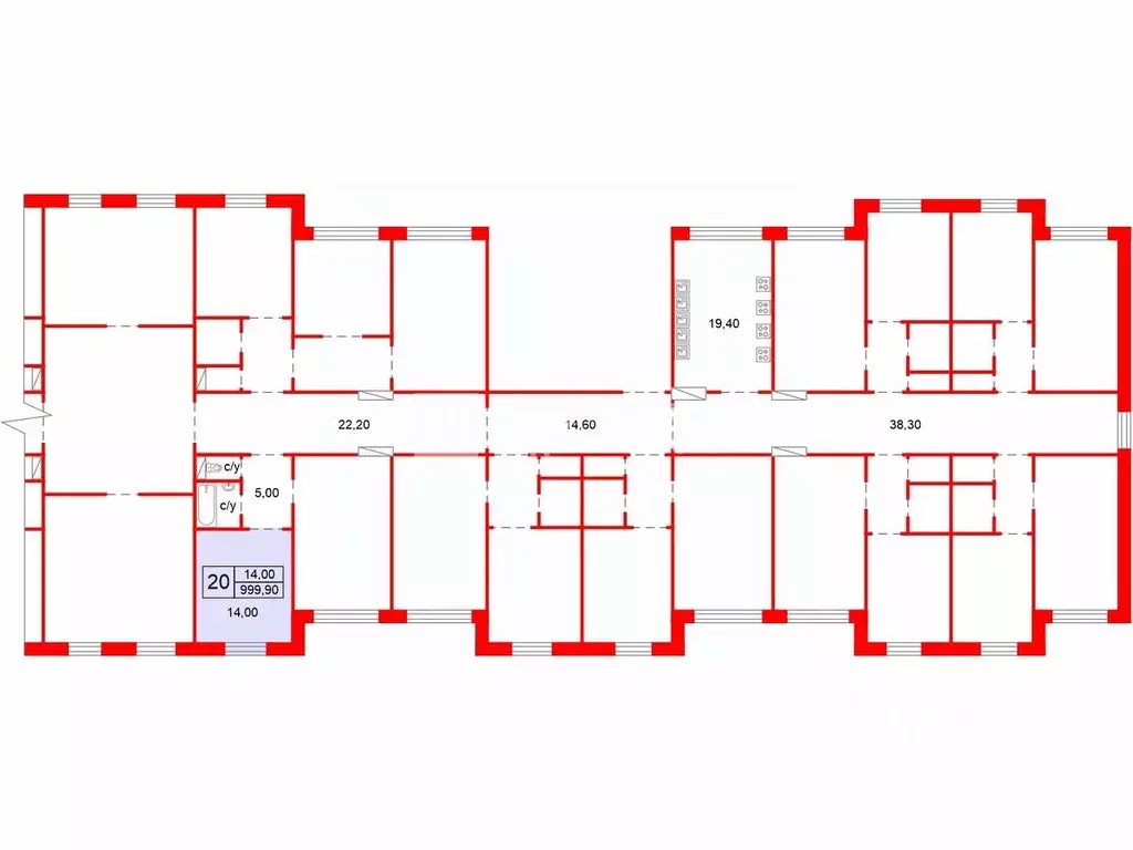 Комната Санкт-Петербург ул. Жени Егоровой, 12К2 (14.0 м) - Фото 2