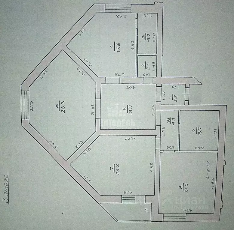 3-к кв. Воронежская область, Воронеж Средне-Московская ул., 6А (126.0 ... - Фото 2
