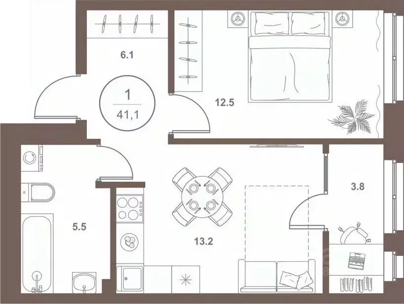 1-к кв. Пензенская область, Пенза Арбеково жилрайон, Дальнее Арбеково ... - Фото 2