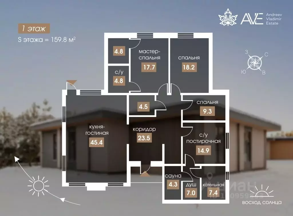 Дом в Ленинградская область, Всеволожский район, Агалатовское с/пос, ... - Фото 2