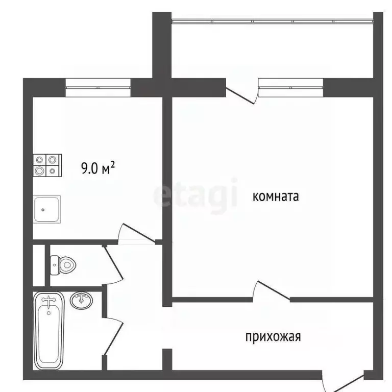 1-к кв. Челябинская область, Челябинск ул. Конструктора Духова, 13 ... - Фото 1