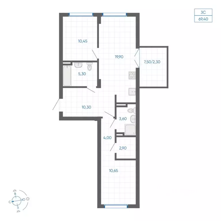 2-к кв. Челябинская область, Челябинский городской округ, пос. ... - Фото 1
