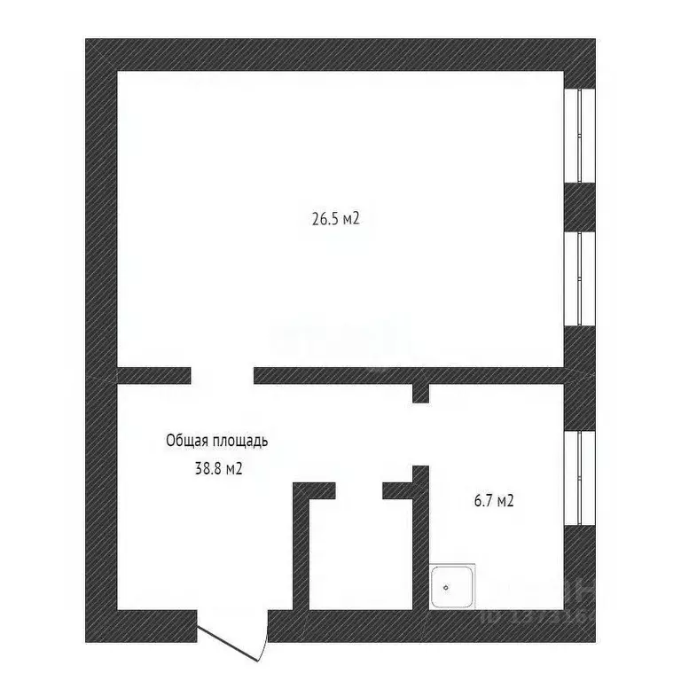 1-к кв. Псковская область, Остров ул. Спартака, 16 (38.8 м) - Фото 1