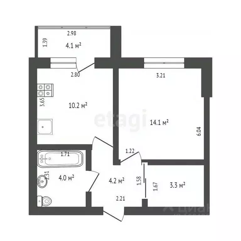 1-к кв. Московская область, Дмитров Сиреневая ул., 6 (35.8 м) - Фото 1