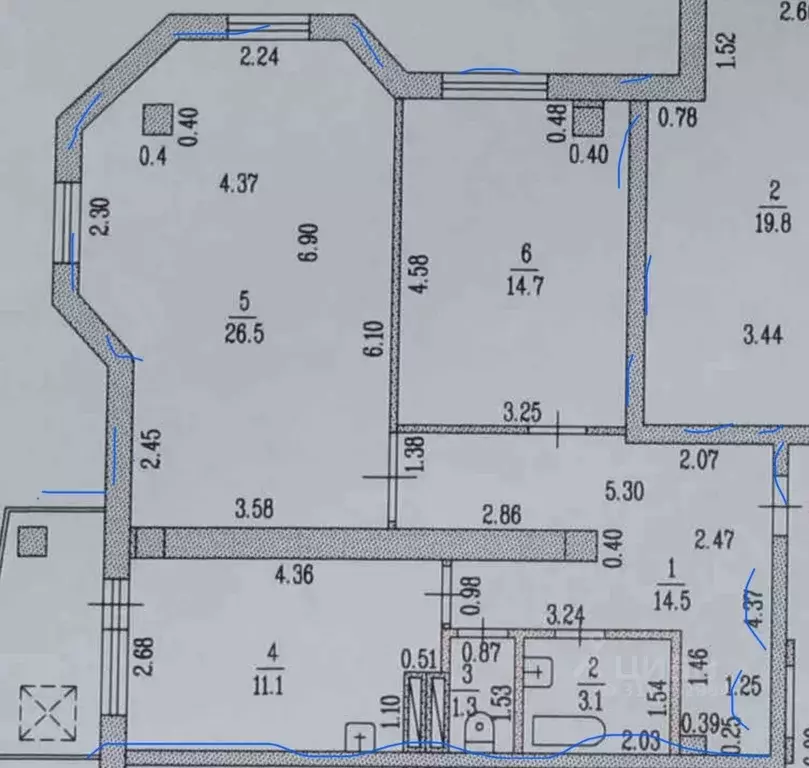 2-к кв. Алтайский край, Барнаул ул. Малахова, 158 (71.2 м) - Фото 2