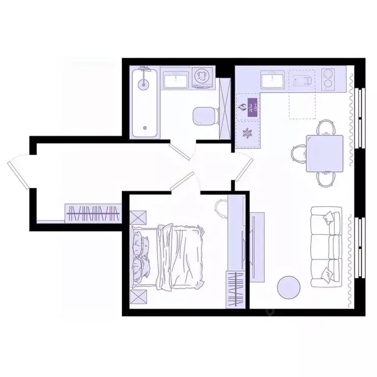 2-к кв. Приморский край, Владивосток Днепровская ул., 25к5 (45.4 м) - Фото 2