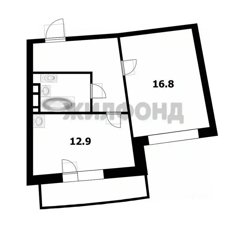 1-к кв. Новосибирская область, Новосибирск Стартовая ул., 1 (44.2 м) - Фото 1