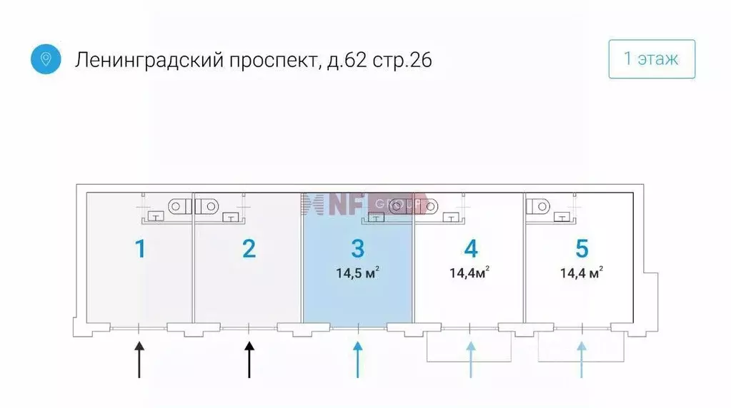 Торговая площадь в Москва Ленинградский просп., 62С26 (15 м) - Фото 1