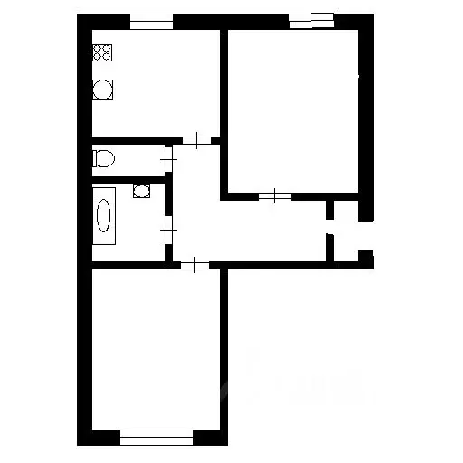 2-к кв. Красноярский край, Красноярск ул. Академика Вавилова, 23 (58.0 ... - Фото 1