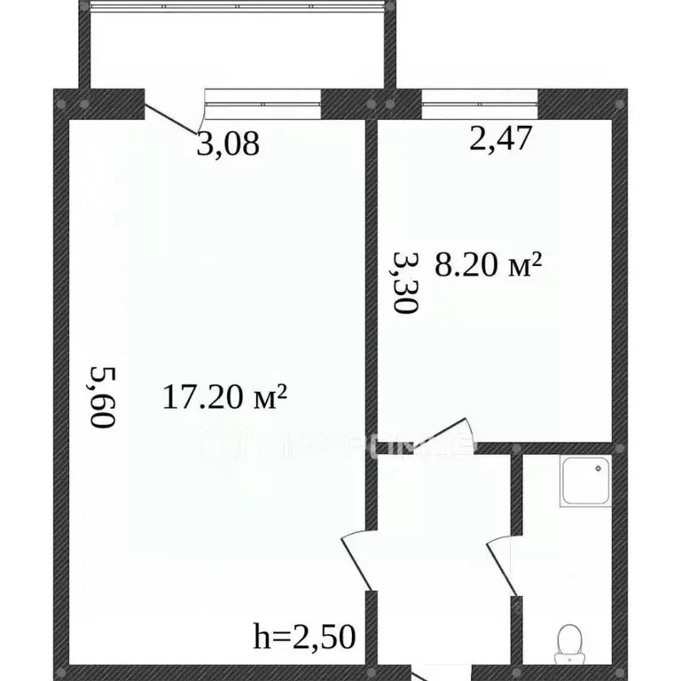 1-к кв. Ханты-Мансийский АО, Сургут Майская ул., 13/1 (30.6 м) - Фото 1