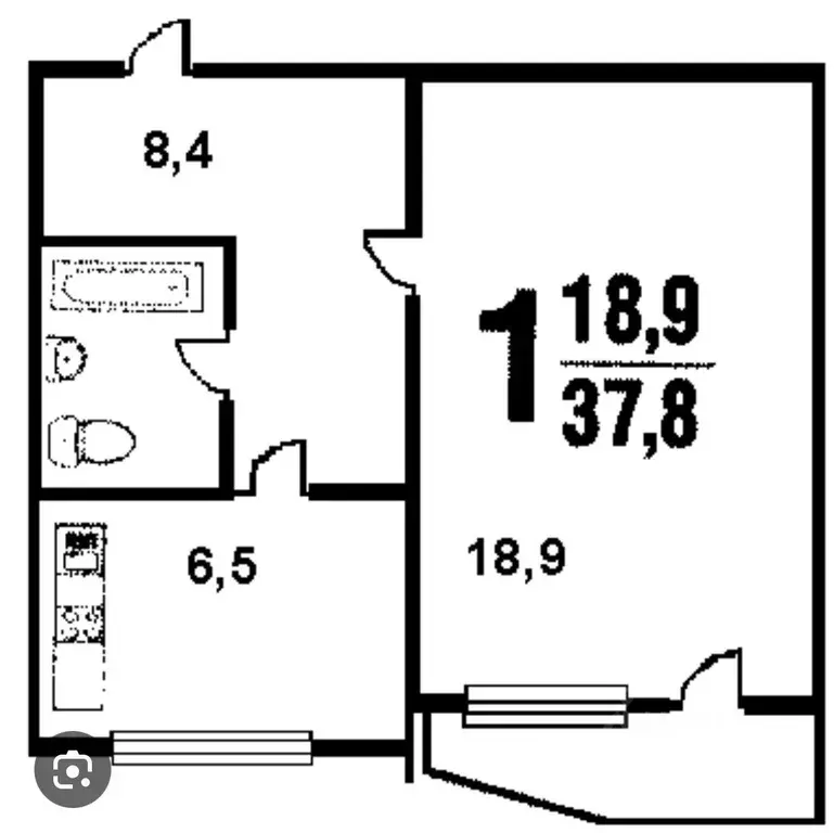 1-к кв. Москва Куликовская ул., 3 (38.0 м) - Фото 0