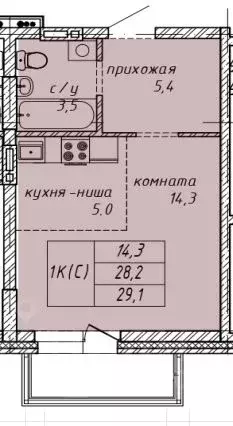 Студия Алтайский край, Барнаул ул. Юрина, 118Д (29.1 м) - Фото 0