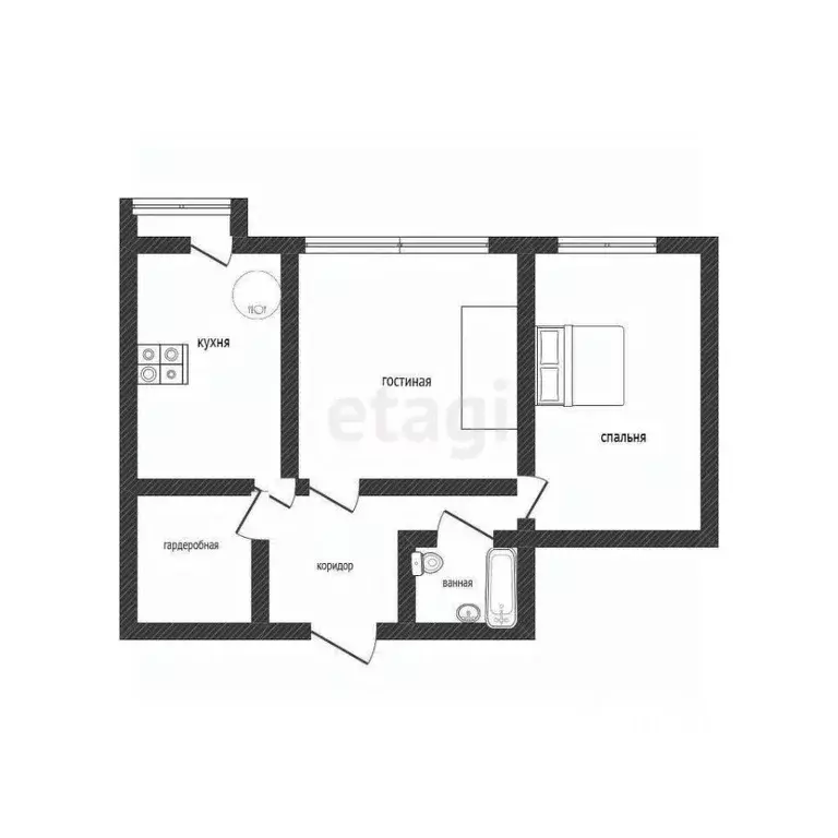 2-к кв. Смоленская область, Смоленск бул. Гагарина, 8 (60.4 м) - Фото 1