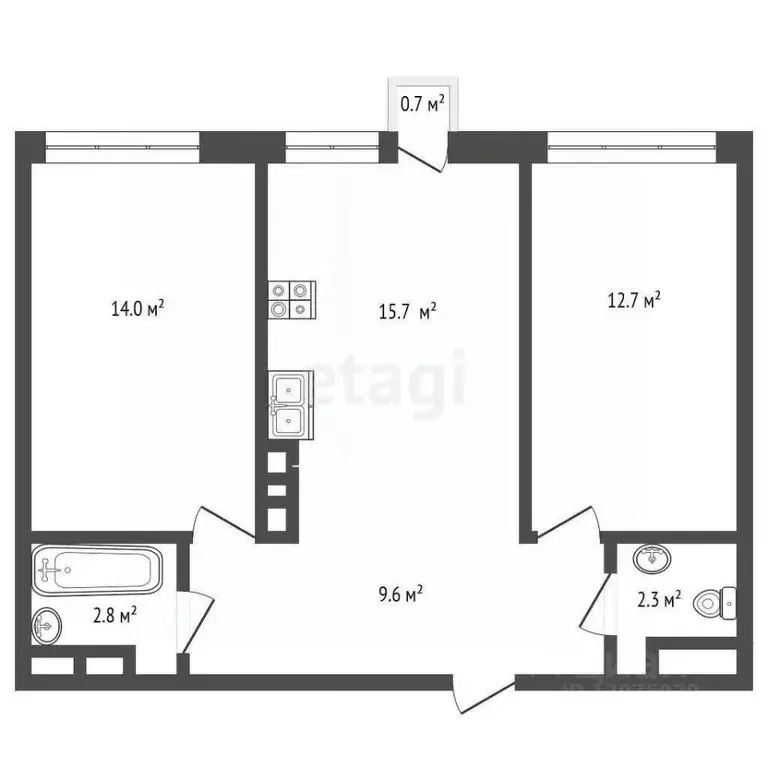 2-к кв. Ярославская область, Ярославский муниципальный округ, пос. ... - Фото 2